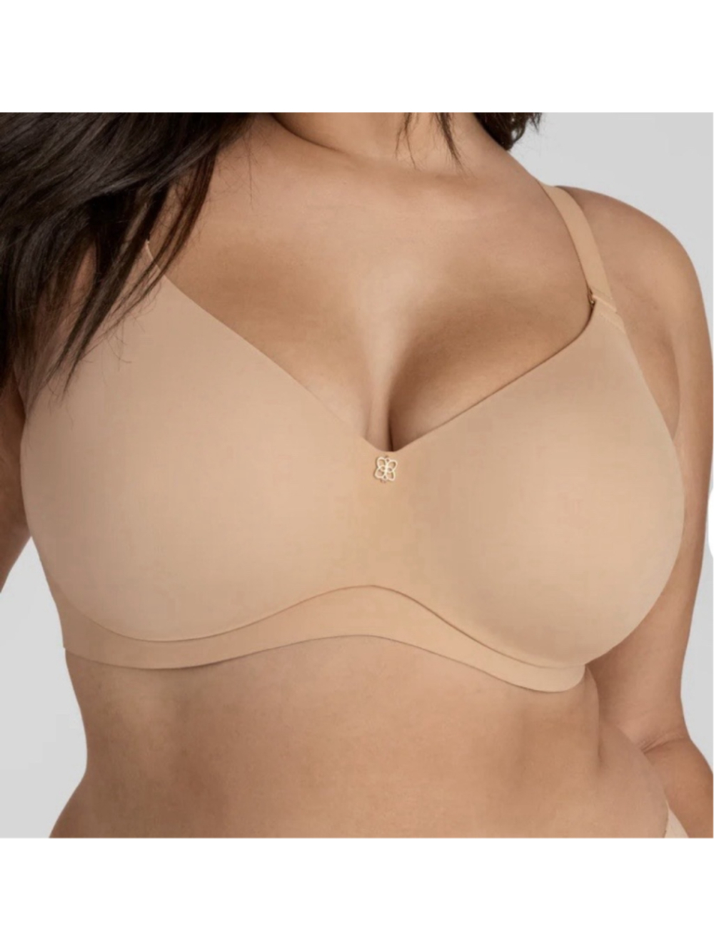 Honeylove Women's CloudEmbrace Bra Wireless Size 34DDD (F) Sand